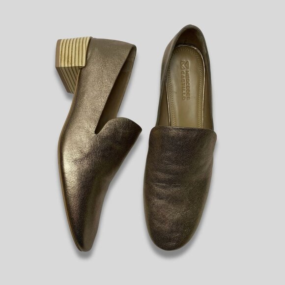 MERCEDES CASTILLO Tillie Loafer Pyrite Metallic Size 8 - Picture 1 of 9
